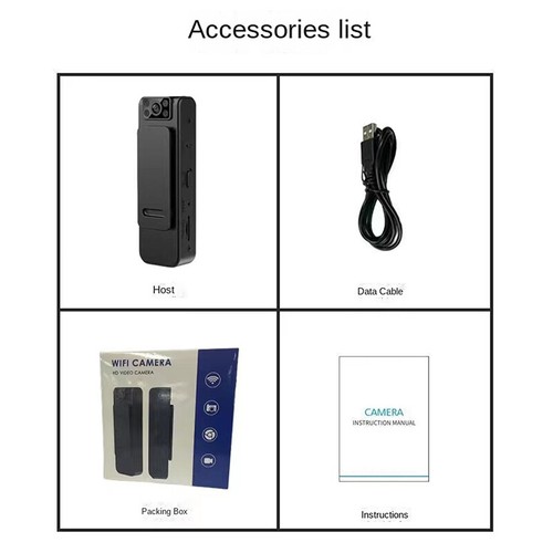 L8 Mini Body Camera 1080P HD WiFi Sports Camera 180 ° Rotatable Night Vision - Photo 8/10