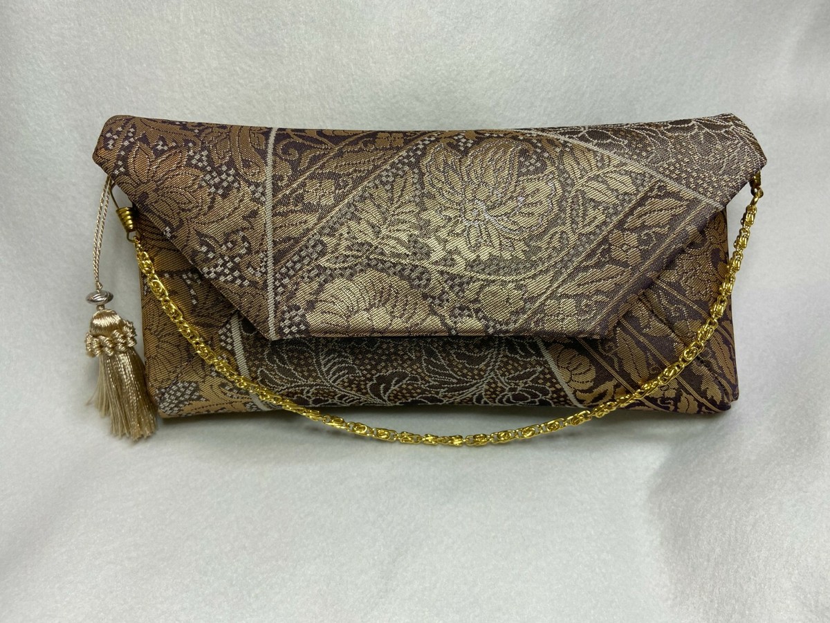 ❤ゆめ❤ハンドメイド 帯 リメイク KIMONO DIY つくり帯リメイク 小さいトートバッグ 作り方 How to