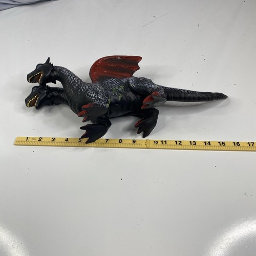 Toys R Us Maidenhead Two Head Headed Dragon Rubber Toy Action Figure 2015 16" - Picture 9 of 9