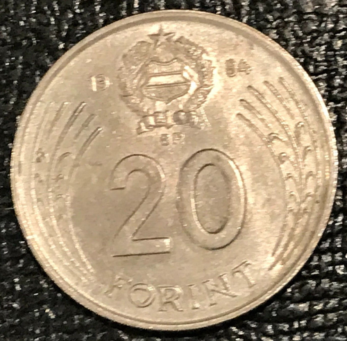 HIGH GRADE DETAILS 1984 HUNGARY 20 FORINT COIN-NATIONAL HERO PEASANT DOSZA-OCT45 - Picture 2 of 2