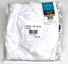Vanity Fair Women's Perfectly Yours Tailored Cotton Brief 15318 Star White 7/L