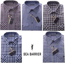 CAMICIA UOMO manica lunga M L XL XXL 3XL 100% cotone due taschini quadri GRADO