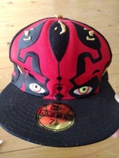 NEW ERA x Star Wars Cap Hat 59FIFTY Darth Maul Design Black Red Size 7 1/2 NM