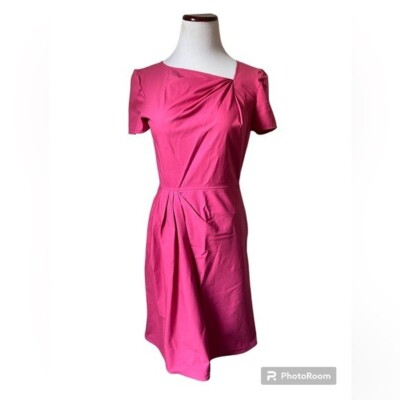 open lace back dress Early 1980s Pink Silk Dotted Valentino Day Dress  Shrimpton Couture