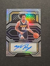2020-21 Prizm Zeke Nnaji NBA Basketball Silver Penmanship Rookie Auto Card