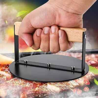 Burger Press 6 inch, Round Burger Smasher Grill Press for Griddle Bacon