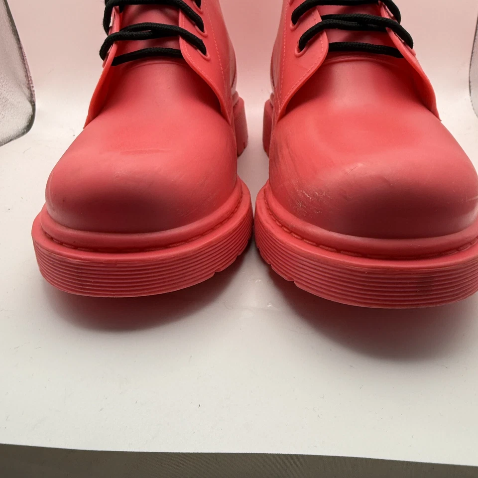 Botas Madden Girl Portland Talla 9 Rosa Caliente Lluvia Combate Zapatos con Cordones para Mujer Foto 3 de 4