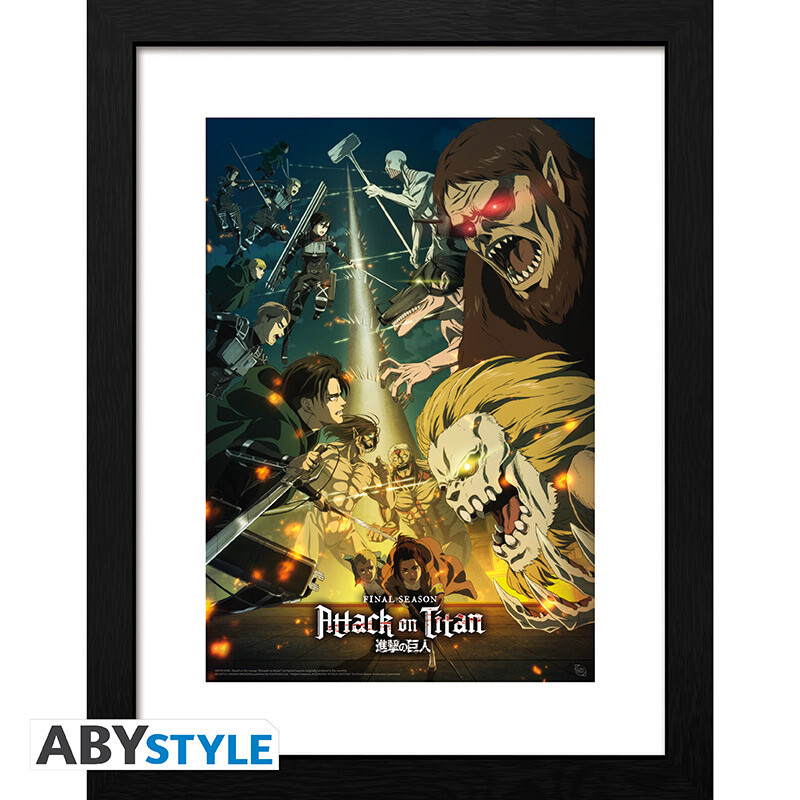 Attack On Titan Quadretto Cornice Framed Print Season 4 Key Art 3 30.5x40.6 cm.