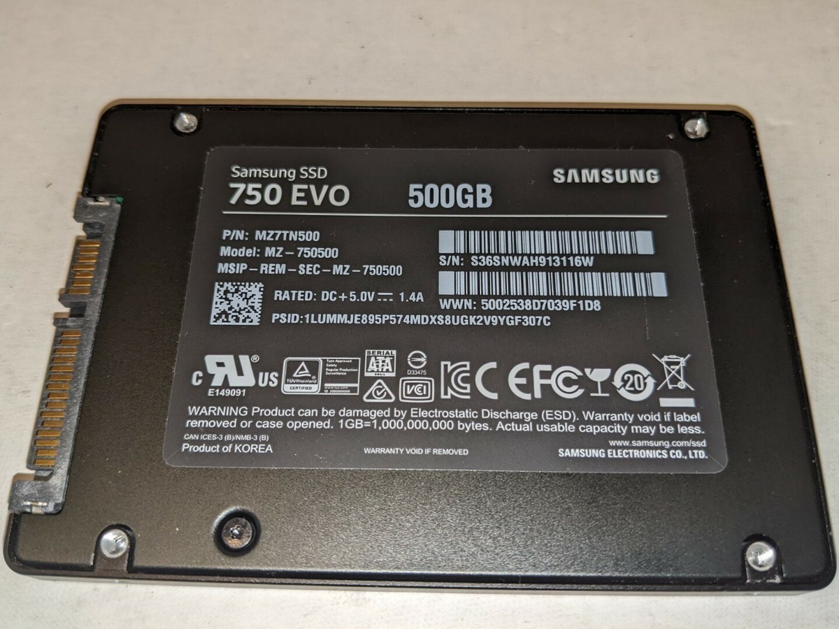 Samsung 750 EVO 500GB Internal SSD 2.5