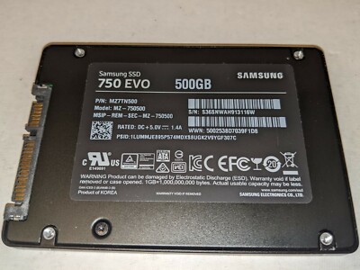 Samsung SSD 500GB 750 EVO 未使用新品 Samsung 750 EVO 500GB Internal SSD 2.5