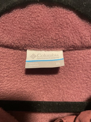Columbia Mount Cannon Half-Snap Fleece Pullover Sweatshirt Xl Pink Plum Preowned - Picture 2 of 3