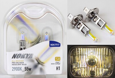 Nokya All Weather H1 Nok7717 55W Two Bulbs Head Light Low Beam Replacement OE
