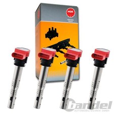 4x NGK ZÜNDSPULE 48040/U5013 für AUDI A4 (B6,8E) A6 (C5,4B) Motorcode ALT