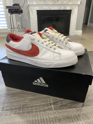 NIKE Blazer Low Premium SB Red White Blue Men's Size 9 Vtg 2008 GOOD Vintage | eBay