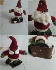 Cute Sledding Stand Up Plus Santa Metal Tobaggan 