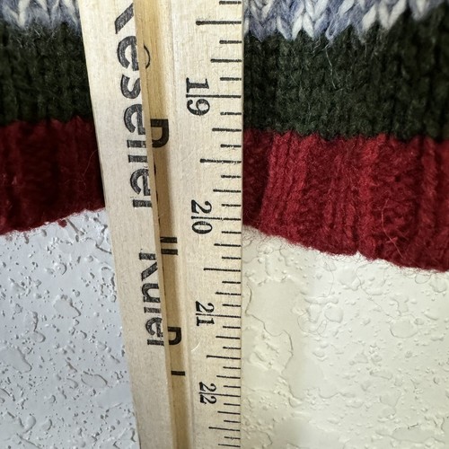 By Next Era Ramie Wool Blend Sweater Boys Size M Blue Red Striped Loose Knit - Picture 5 of 7