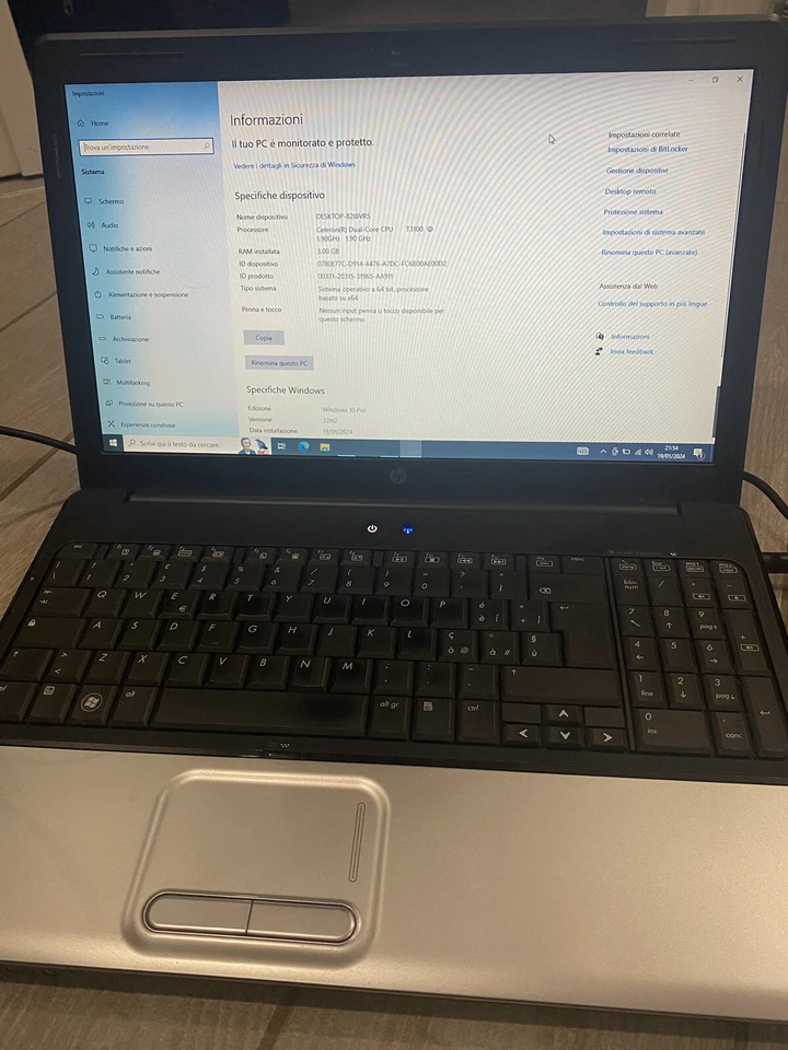 NOTEBOOK HP G61-405EL / SSD 120 GB - Immagine 2 di 4