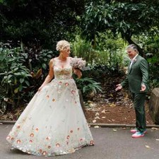 Wedding Dress Sweet Colorful Sparkle Full Length Dream Special Occasion Gowns