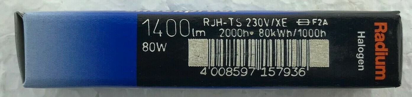 Osram / Radium 80W 80 Watt 78mm LINEAR HALOGEN FLOOD LIGHTING Made in Germany