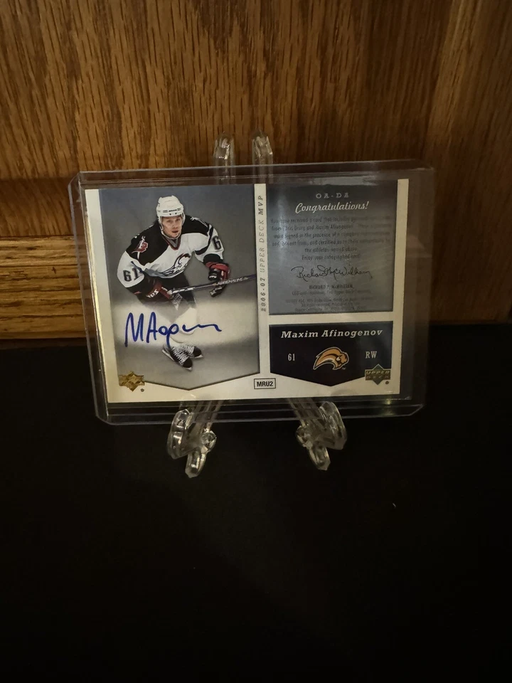 2006-07 Upper Deck MVP One on Dual Maxim Afinogenov Chris Drury #OA-DA automático Foto 2 de 2