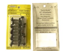 ReBoxx-1 33" HO Semi-scale wheels sets, 1.075" Axle Length, 12/ Pkg, NMRA RP-25