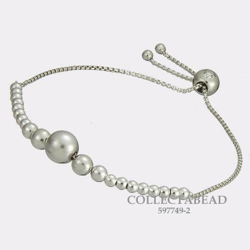 Sterling Silver Beaded 2-Strand Adjustable Bolo Friendship Bracelet Sterling Silver Beaded 2-Strand Adjustable Bolo Friendship Bracelet
