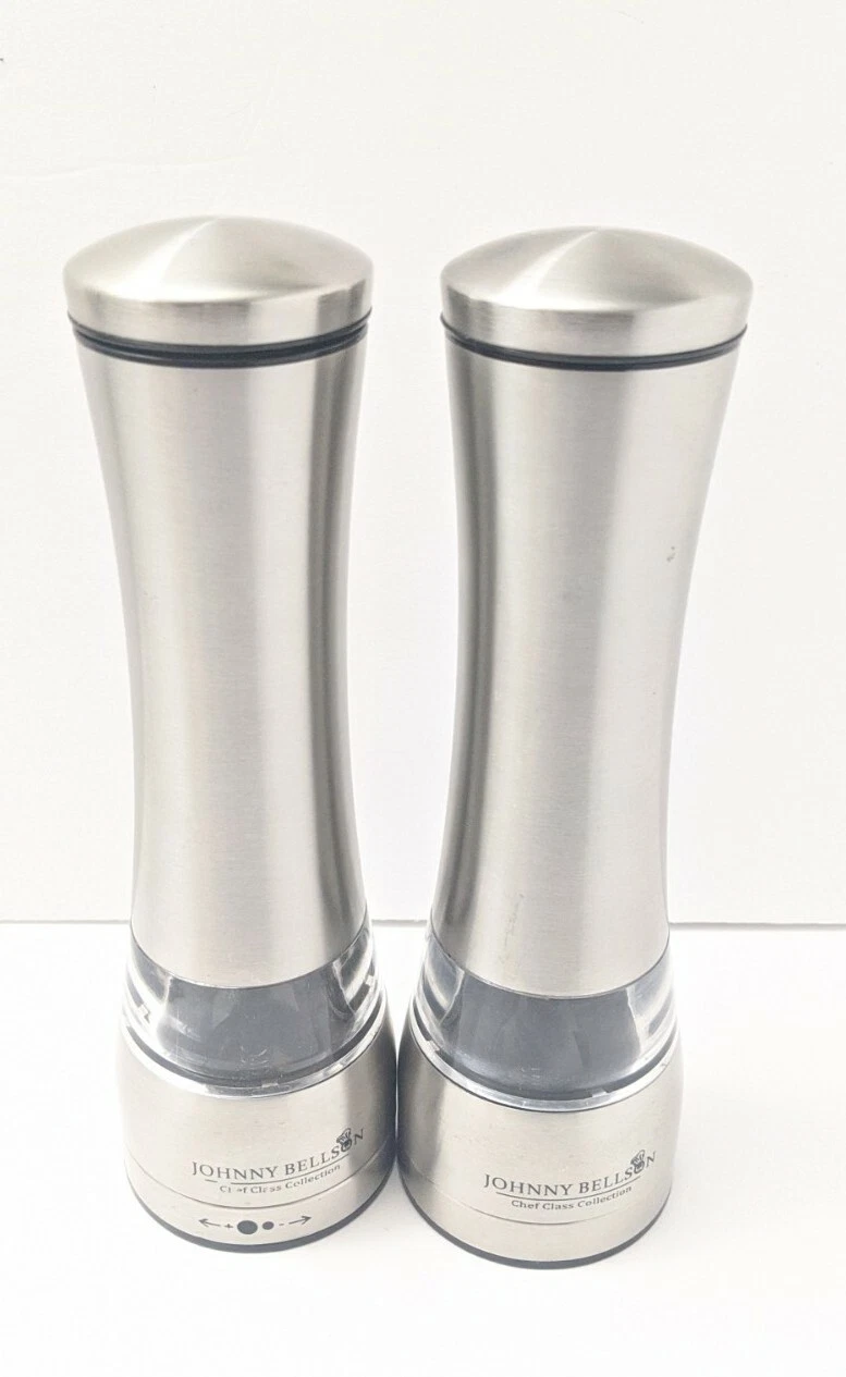 Salt & Pepper Grinder Set, Professional Quality Stainless Steel Mills Adjustable