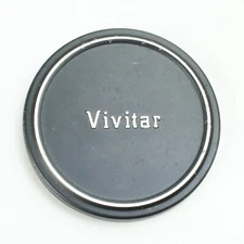 Vivitar - 65mm - Black/Silver Metal Push-On - Front Lens Cap