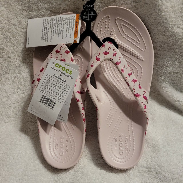 flamingo crocs flip flops