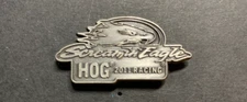 Screamin' Eagle HOG Harley Davidson Owners Group 2011 Racing pewter lapel pin