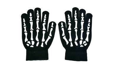 Skeleton Hand Halloween Cosplay Paw Gloves Fingernail Party Gloves Witch  Gloves