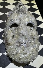 Vintage Handbeaded/Signed Ice PrincessPlatinu...