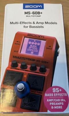 ZOOM MS-60B+ Multi Stomp Pedal mit 97 Effekten/Amp Modellen für Bass Red