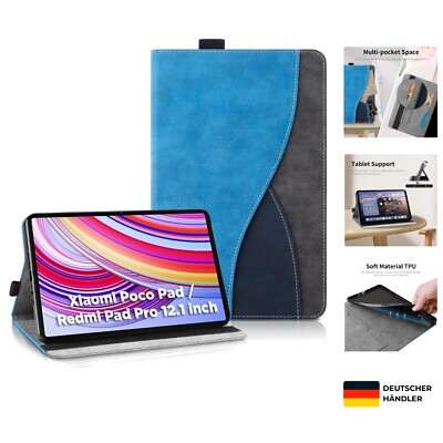 Ultradünne Business Schutzhülle für Xiaomi Redmi Pad Pro 12,1 Zoll mit Karten...