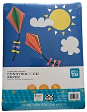 PEN GEAR 9"x12" Construction Paper 10 Colors/50 Sheets Each Color = 500 Sheet