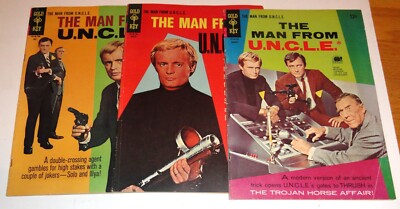 THE MAN FROM UNCLE #10,11,12 GOLD KEY FN/VF 1965 PHOTO COVER