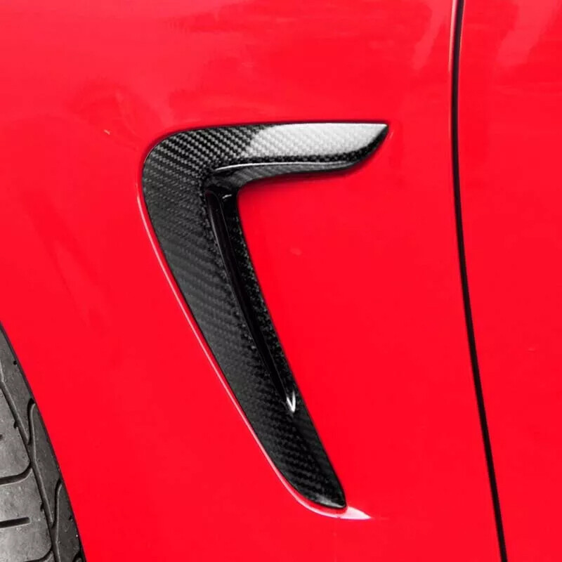 For BMW F32 F33 F36 14-19 Real Carbon Fiber Fender Trim Side Wing Air Vent Cover