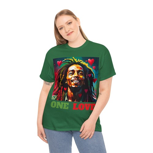 Bob Marley One Love Unisex soft Heavy 100% Cotton T-shirt Reggae Jamaican Music - Picture 64 of 78