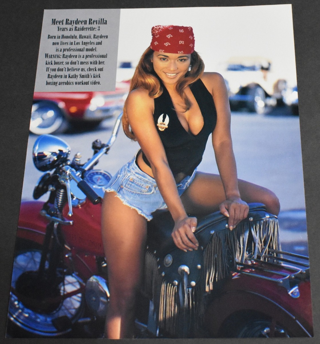 1994 Print Ad Sexy Fashion Lady Raiderette Raydeen Revilla Harley Motorcycle ATS | eBay 1994 Print Ad Sexy Fashion Lady Raiderette Raydeen Revilla Harley Motorcycle ATS | eBay