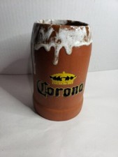 Taza de cerveza corona cerámica arcilla Rogel Imports terracota