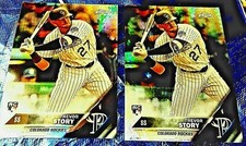  2016 TOPPS CHROME PRISM PRIZM REFRACTOR TREVOR STORY MT 2CT #45 RC