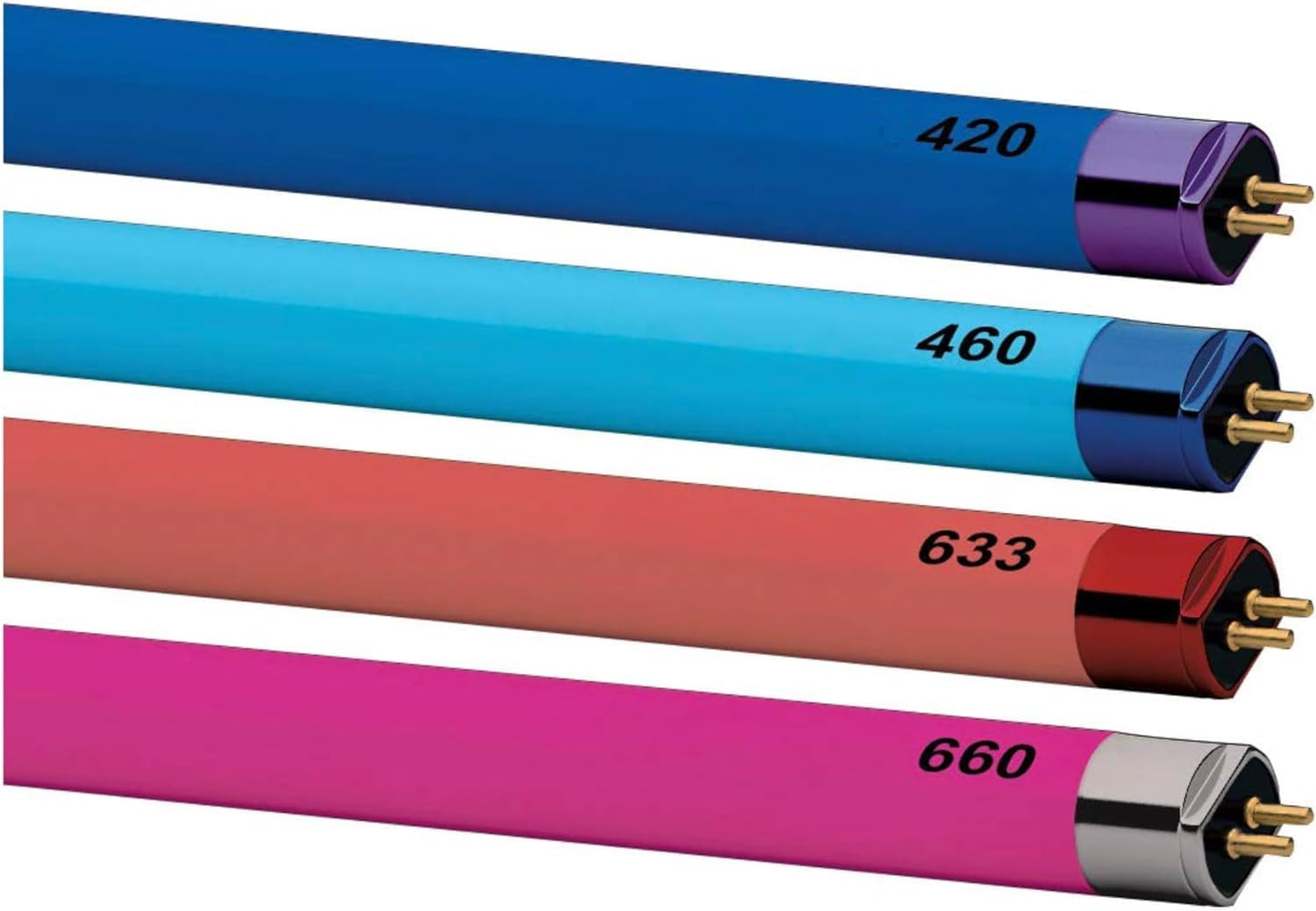 4Ft Powerveg 4 Pack 54W T5 Multi-Color Enhanced Horticulture Grow Light Bulb Tub