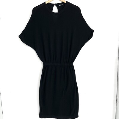 Moda International Sweater Dress Cashmere Blend Comfort Elastic Waist Size Small