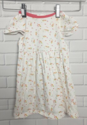 Baby Mädchen weißes Kleid Blumendruck Größe 9-12 Monate Waitrose C704