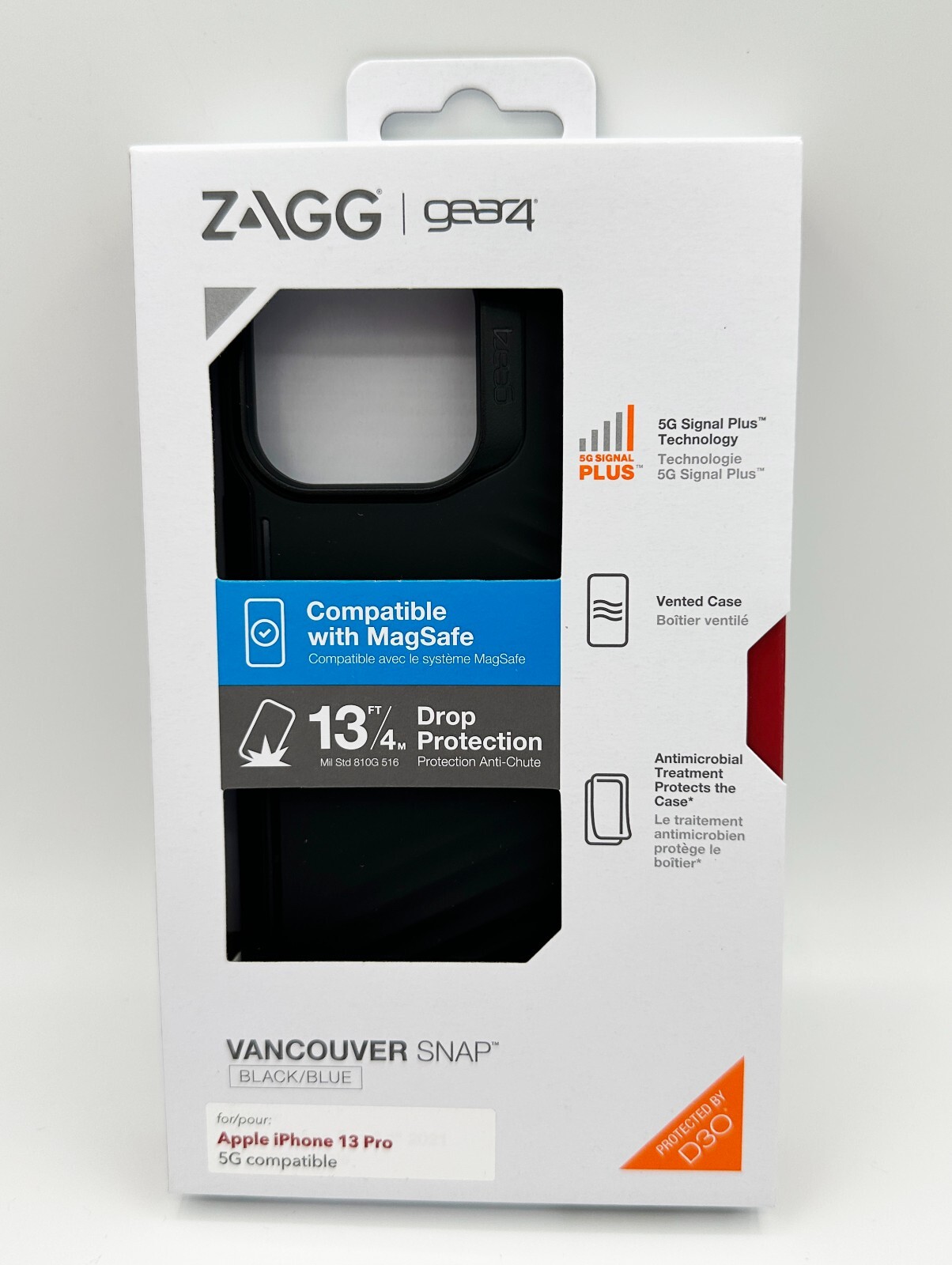 ZAGG Gear4 Vancouver Snap MagSafe Vented Back Case for iPhone 13 Pro