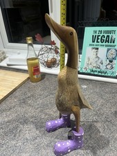 Wooden Duck With Wellies