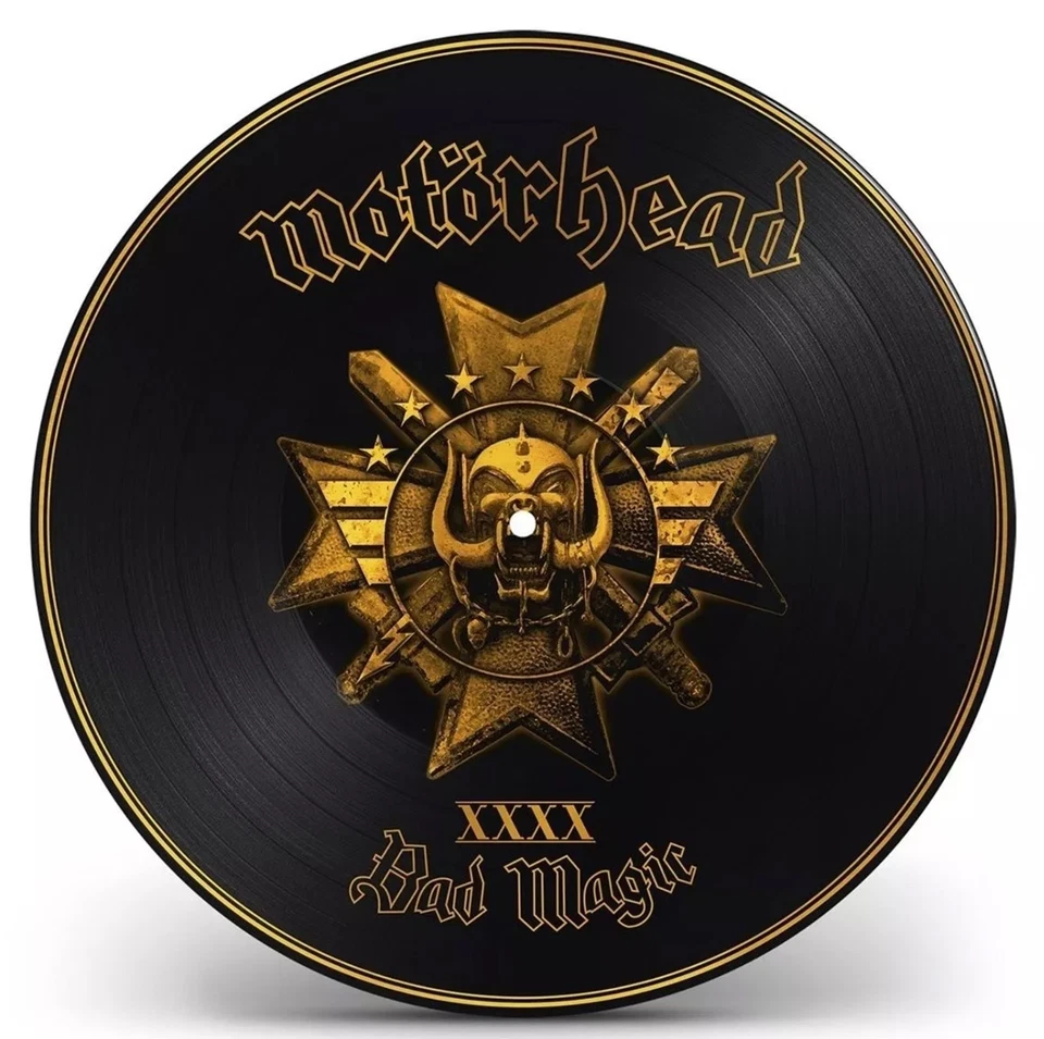 MOTORHEAD LP Bad Magic PICTURE DISC VINYL Gold Rim Version 3000 MADE 2105 1 Only - Image 3 of 4