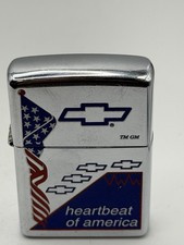 Vintage 2000 Chevy Heartbeat Of America High Polish Chrome Zippo Lighter