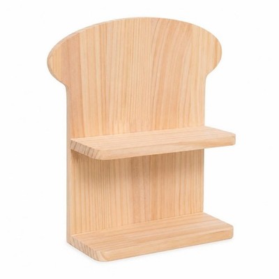 Abgerundete Platte Holz Tischplatte Vitrinenregal Vintage zweistufiger Vitrinenständer