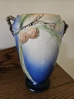 Roseville Vintage Pottery Blue Pine Cone Vase, Shape 709-10- Mint!